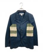 COMME des GARCONS SHIRTコムデギャルソンシャツ）の古着「カラーパネルジャケット」｜ネイビー