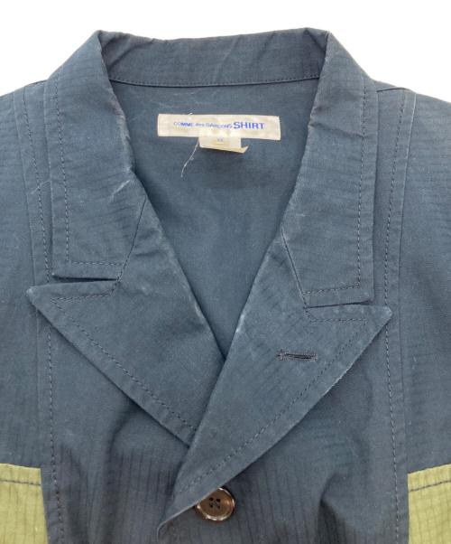 COMME des GARCONS SHIRT（コムデギャルソンシャツ）COMME des GARCONS SHIRT (コムデギャルソンシャツ) カラーパネルジャケット ネイビー サイズ:XSの古着・服飾アイテム