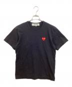 PLAY COMME des GARCONSプレイコムデギャルソン）の古着「ハートロゴTシャツ」｜ブラック