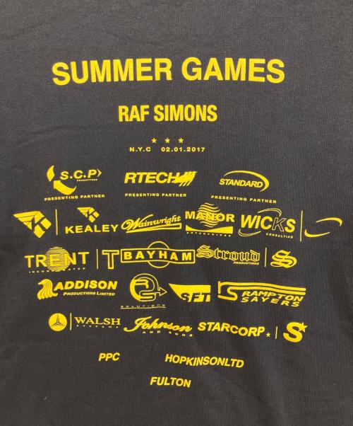RAF SIMONS（ラフシモンズ）RAF SIMONS (ラフシモンズ) SUMMER GAMES クルーネックスウェット ブラック サイズ:Sの古着・服飾アイテム
