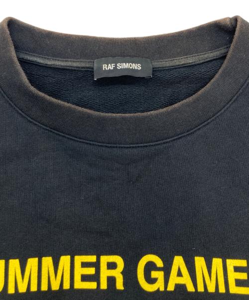 RAF SIMONS（ラフシモンズ）RAF SIMONS (ラフシモンズ) SUMMER GAMES クルーネックスウェット ブラック サイズ:Sの古着・服飾アイテム
