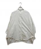 UN3D.アンスリード）の古着「W TRIANGLE TUCK SH/ダブルタックオーバーシャツ」｜ホワイト
