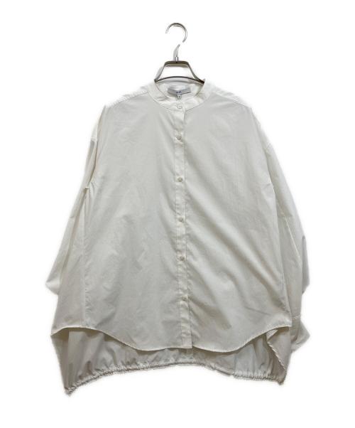 UN3D.（アンスリード）UN3D. (アンスリード) W TRIANGLE TUCK SH/ダブルタックオーバーシャツ ホワイト サイズ:38の古着・服飾アイテム