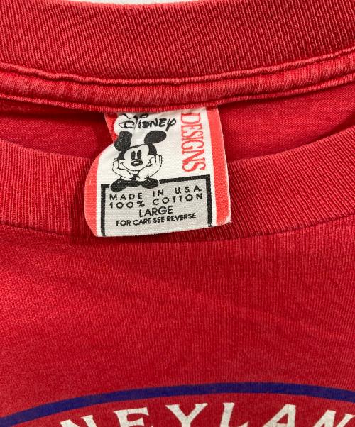 DISNEY（ディズニー）Disney (ディズニー) ヴィンテージプリントTシャツ レッド サイズ:	SIZE Lの古着・服飾アイテム
