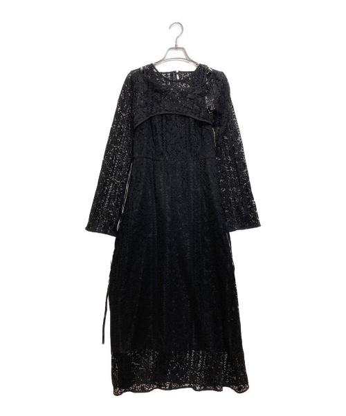 FRAY ID（フレイ アイディー）FRAY ID (フレイ アイディー) アームボレロセットレースロングワンピ ブラック サイズ:SIZE 1の古着・服飾アイテム
