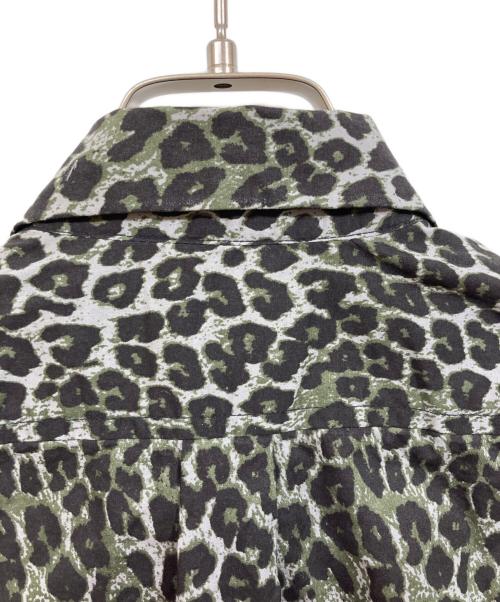 DIESEL（ディーゼル）DIESEL (ディーゼル) 袖カモフラ切替レオパードシャツ グリーン×ブラウン サイズ:XSの古着・服飾アイテム