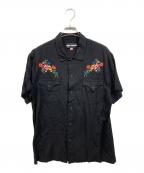 DOUBLE RAINBOUUダブルレインボー）の古着「SS WESTERN SHIRT」｜ブラック
