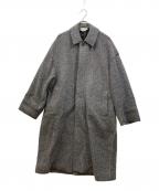 YOKEヨーク）の古着「DOUBLE JQUARD KNIT BAL COLLAR COAT」｜グレー