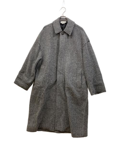 YOKE（ヨーク）YOKE (ヨーク) DOUBLE JQUARD KNIT BAL COLLAR COAT グレー サイズ:Sの古着・服飾アイテム