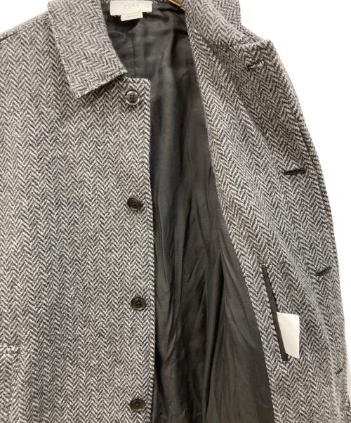 YOKE（ヨーク）YOKE (ヨーク) DOUBLE JQUARD KNIT BAL COLLAR COAT グレー サイズ:Sの古着・服飾アイテム