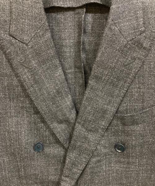 TOMORROW LAND PILGRIM（トゥモローランド ピルグリム）TOMORROW LAND PILGRIM (トゥモローランド ピルグリム) リネンウールダブルテーラードジャケット グレー サイズ:48の古着・服飾アイテム