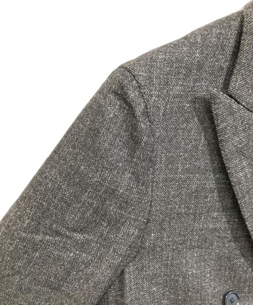 TOMORROW LAND PILGRIM（トゥモローランド ピルグリム）TOMORROW LAND PILGRIM (トゥモローランド ピルグリム) リネンウールダブルテーラードジャケット グレー サイズ:48の古着・服飾アイテム