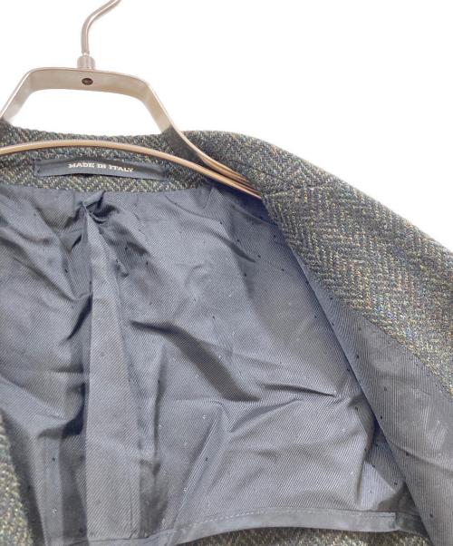 TAGLIATORE（タリアトーレ）TAGLIATORE (タリアトーレ) ヘリンボーン カラーネップ ツイードジャケット グリーン サイズ:50の古着・服飾アイテム