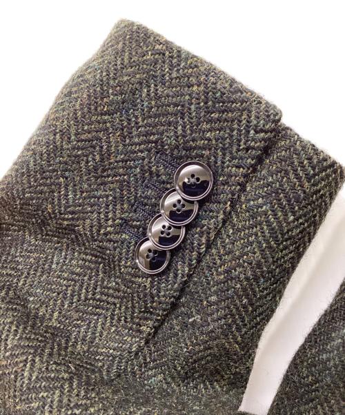 TAGLIATORE（タリアトーレ）TAGLIATORE (タリアトーレ) ヘリンボーン カラーネップ ツイードジャケット グリーン サイズ:50の古着・服飾アイテム