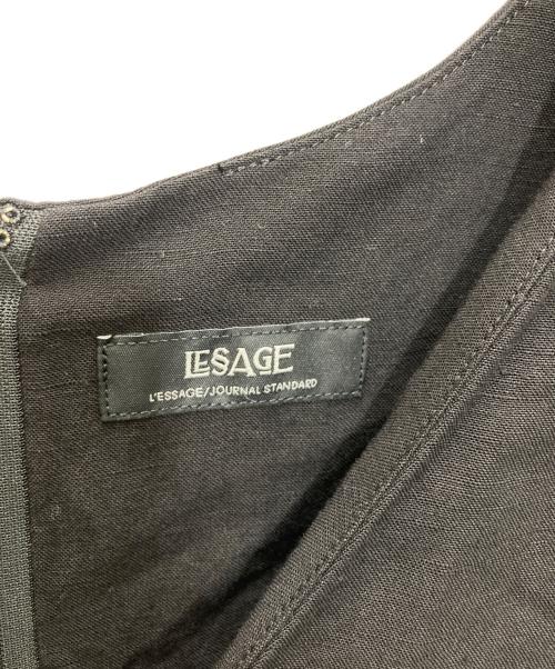 journal standard L'essage（ジャーナルスタンダード レサージュ）journal standard L'essage (ジャーナルスタンダード レサージュ) リネンワンピース ブラック サイズ:サイズ表記なしの古着・服飾アイテム