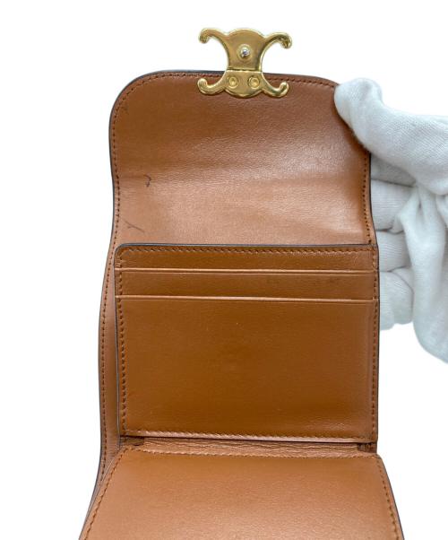 CELINE（セリーヌ）CELINE (セリーヌ) トリオンフスモールウォレット ブラウンの古着・服飾アイテム