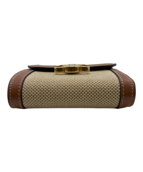 CELINE（セリーヌ）CELINE (セリーヌ) トリオンフスモールウォレット ブラウンの古着・服飾アイテム