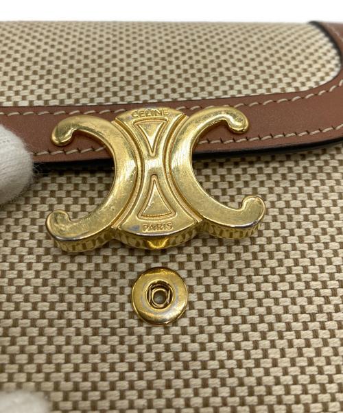 CELINE（セリーヌ）CELINE (セリーヌ) トリオンフスモールウォレット ブラウンの古着・服飾アイテム