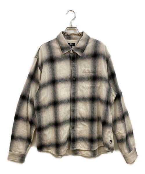 stussy（ステューシー）stussy (ステューシー) Hellshire Plaid Shirt グレー サイズ:SIZE Lの古着・服飾アイテム