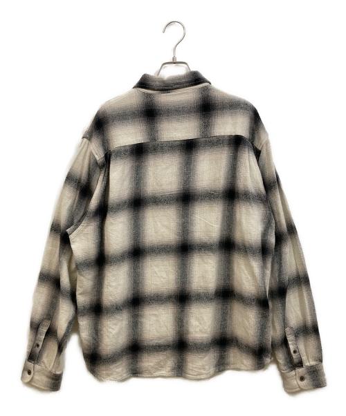stussy（ステューシー）stussy (ステューシー) Hellshire Plaid Shirt グレー サイズ:SIZE Lの古着・服飾アイテム