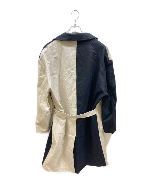 ZARA（ザラ）ZARA (ザラ) バイカラー カラーブロック トレンチコート ベージュ×ブラック サイズ:XLの古着・服飾アイテム