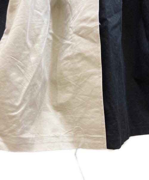ZARA（ザラ）ZARA (ザラ) バイカラー カラーブロック トレンチコート ベージュ×ブラック サイズ:XLの古着・服飾アイテム