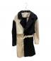 ZARA（ザラ）の古着「バイカラー カラーブロック トレンチコート」｜ベージュ×ブラック