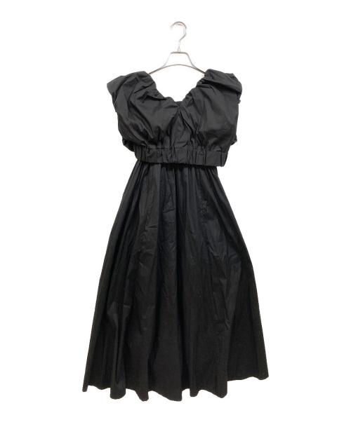 Snidel（スナイデル）Snidel (スナイデル) クロップドブラウスレイヤードキャミワンピ ブラックの古着・服飾アイテム