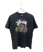 stussyステューシー）の古着「プリントTシャツ」｜ブラック