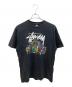 stussy（ステューシー）の古着「プリントTシャツ」｜ブラック