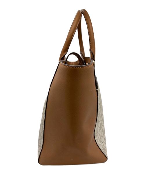 MICHAEL KORS（マイケル・コース）MICHAEL KORS (マイケルコース) EMMY ラージ ダブル ハンドルトート ベージュの古着・服飾アイテム
