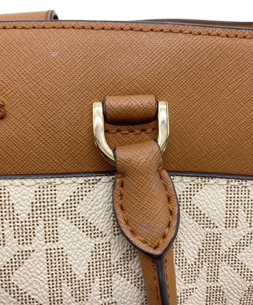 MICHAEL KORS（マイケル・コース）MICHAEL KORS (マイケルコース) EMMY ラージ ダブル ハンドルトート ベージュの古着・服飾アイテム