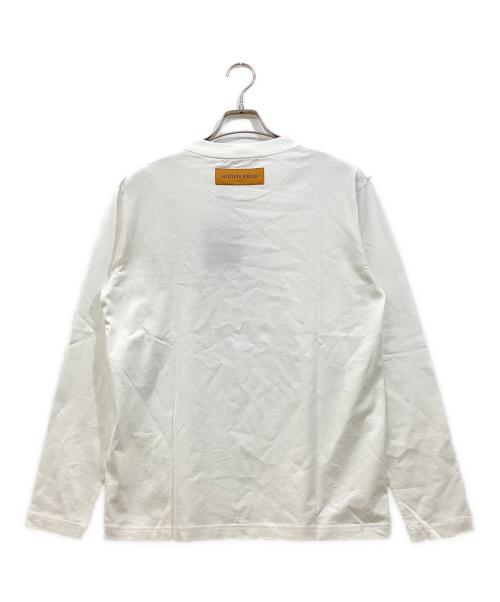 LOUIS VUITTON（ルイ ヴィトン）LOUIS VUITTON (ルイ ヴィトン) エンボスLVロングスリーブ長袖カットソー ホワイト サイズ:Mの古着・服飾アイテム