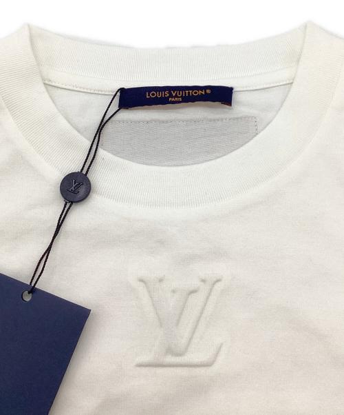 LOUIS VUITTON（ルイ ヴィトン）LOUIS VUITTON (ルイ ヴィトン) エンボスLVロングスリーブ長袖カットソー ホワイト サイズ:Mの古着・服飾アイテム