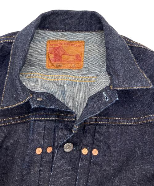 F.O.B FACTORY（エフオービー ファクトリー）F.O.B FACTORY (エフオービー ファクトリー) セルヴィッチ 14.75oz ガレージ デニムジャケット インディゴ サイズ:38の古着・服飾アイテム