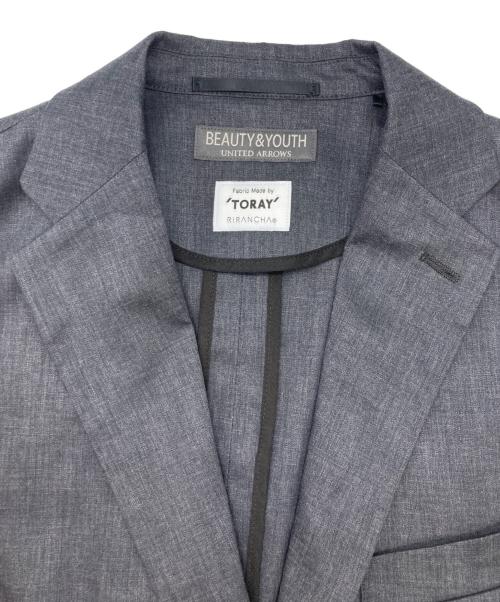 BEAUTY&YOUTH UNITED ARROWS（ビューティーアンドユースユナイテッドアローズ）BEAUTY&YOUTH UNITED ARROWS (ビューティーアンドユースユナイテッドアローズ) ドライポリエステル 2ボタン ジャケット グレー サイズ:Mの古着・服飾アイテム