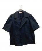 masuエムエーエスユー）の古着「HALF SLEEVE COTTON JACKET」｜ブラック