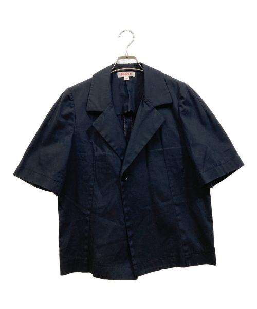 masu（エムエーエスユー）masu (エムエーエスユー) HALF SLEEVE COTTON JACKET ブラック サイズ:46の古着・服飾アイテム