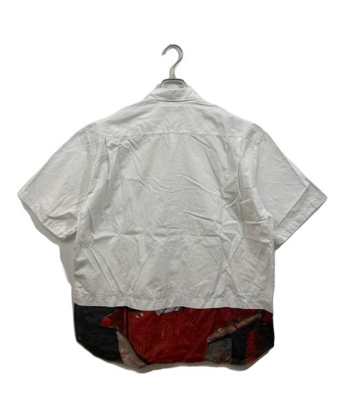 COMME des GARCONS HOMME（コムデギャルソン オム）COMME des GARCONS HOMME (コムデギャルソン オム) 綿ブロードプリント S/Sシャツ ホワイト サイズ:Lの古着・服飾アイテム