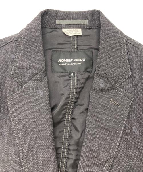 COMME des GARCONS HOMME DEUX（コムデギャルソン オム ドゥ）COMME des GARCONS HOMME DEUX (コムデギャルソン オム ドゥ) テーラードウールジャケット グレー サイズ:XLの古着・服飾アイテム
