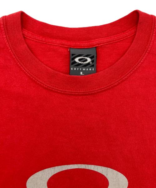 OAKLEY（オークリー）OAKLEY (オークリー) プリントTシャツ レッド サイズ:Lの古着・服飾アイテム