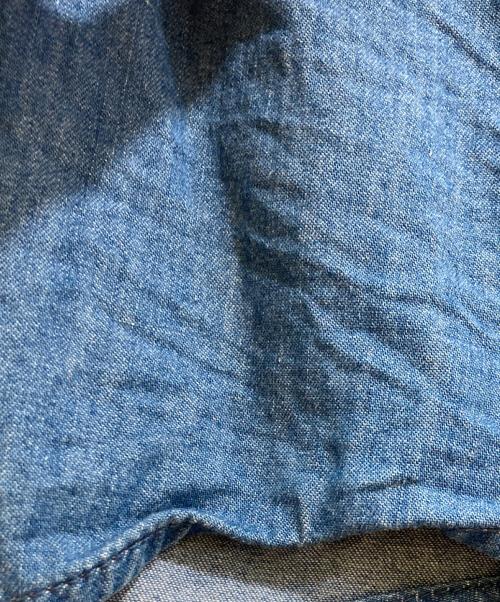 MAX&Co.（マックスアンドコー）MAX&Co. (マックスアンドコー) デニムフリルスナップシャツ ネイビー サイズ:46の古着・服飾アイテム