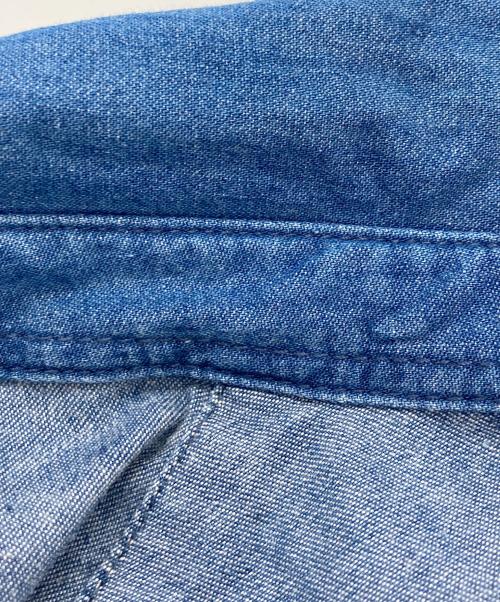 MAX&Co.（マックスアンドコー）MAX&Co. (マックスアンドコー) デニムフリルスナップシャツ ネイビー サイズ:46の古着・服飾アイテム