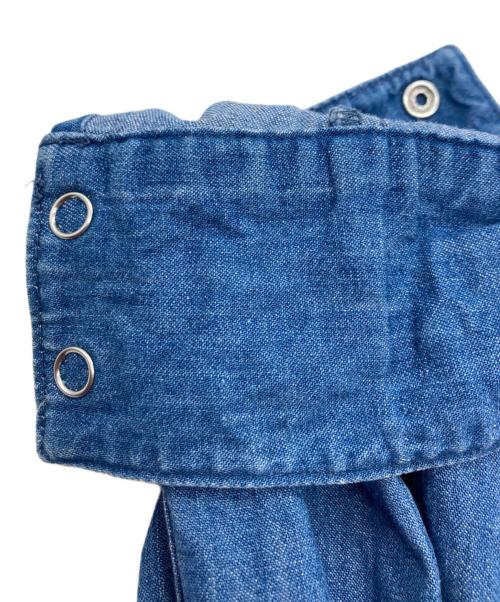 MAX&Co.（マックスアンドコー）MAX&Co. (マックスアンドコー) デニムフリルスナップシャツ ネイビー サイズ:46の古着・服飾アイテム