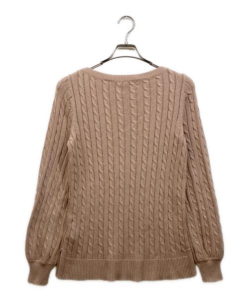 LAUREN RALPH LAUREN（ローレンラルフローレン）LAUREN RALPH LAUREN (ローレンラルフローレン) コットンニット ベージュ サイズ:Sの古着・服飾アイテム