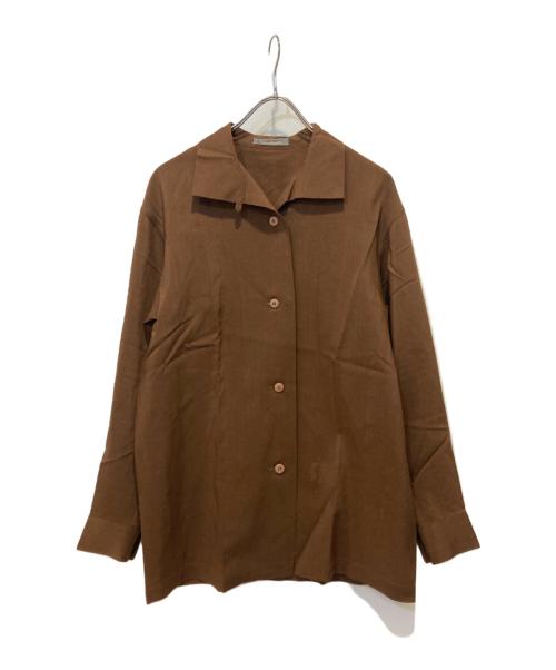 ISSEY MIYAKE（イッセイミヤケ）ISSEY MIYAKE (イッセイミヤケ) オールドウールシャツ ブラウン サイズ:Ｍの古着・服飾アイテム