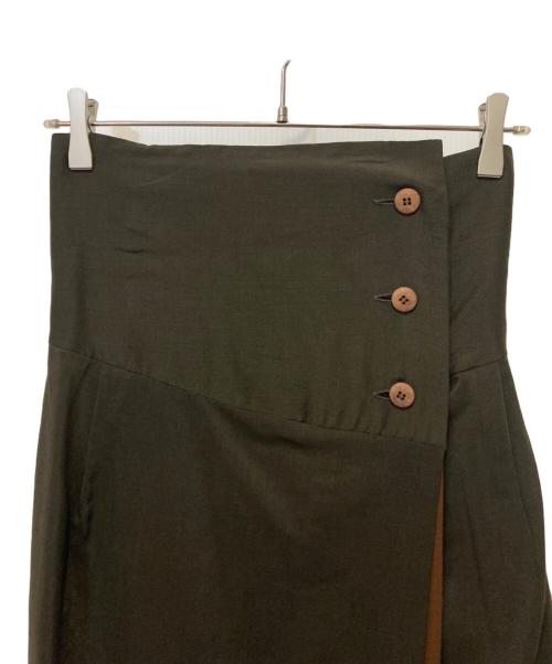 ISSEY MIYAKE（イッセイミヤケ）ISSEY MIYAKE (イッセイミヤケ) オールドハイウエストウールスカート ブラウン サイズ:Ｍの古着・服飾アイテム