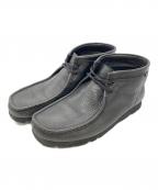 CLARKSクラークス）の古着「レザーワラビーブーツ」｜ブラック