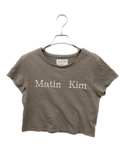 Matin Kim（マーティン・キム）Matin Kim (マーティン・キム) ロゴＴシャツ ブラウン サイズ:SIZE Mの古着・服飾アイテム