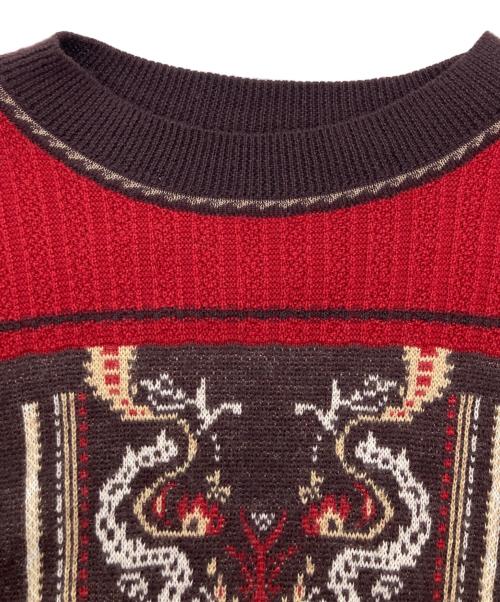 tunica（チュニカ）tunica (チュニカ) ニット ブラウン サイズ:SIZE Freeの古着・服飾アイテム